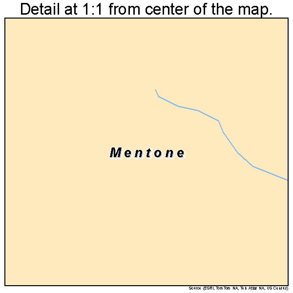 Mentone, Alabama road map detail
