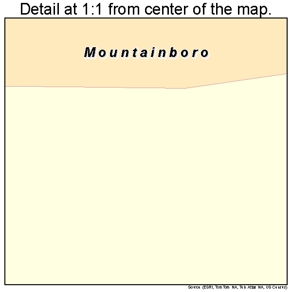 Mountainboro, Alabama road map detail