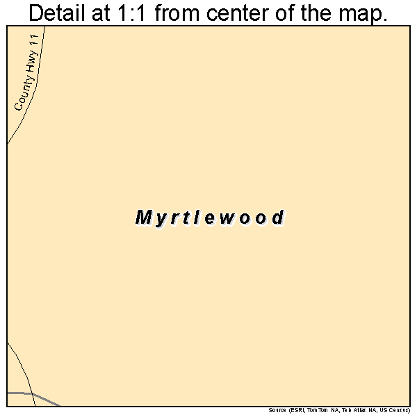 Myrtlewood, Alabama road map detail