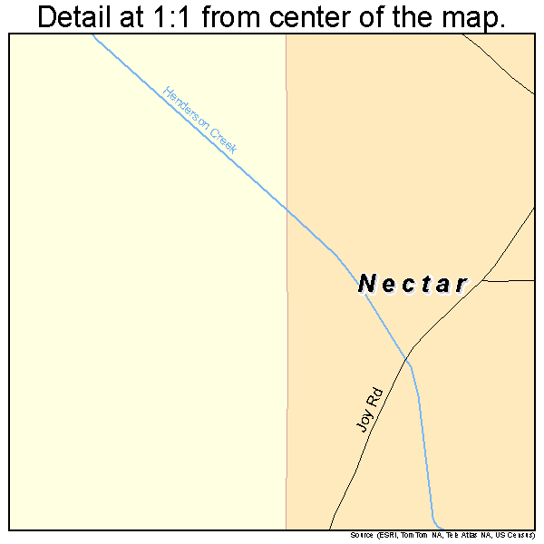 Nectar, Alabama road map detail