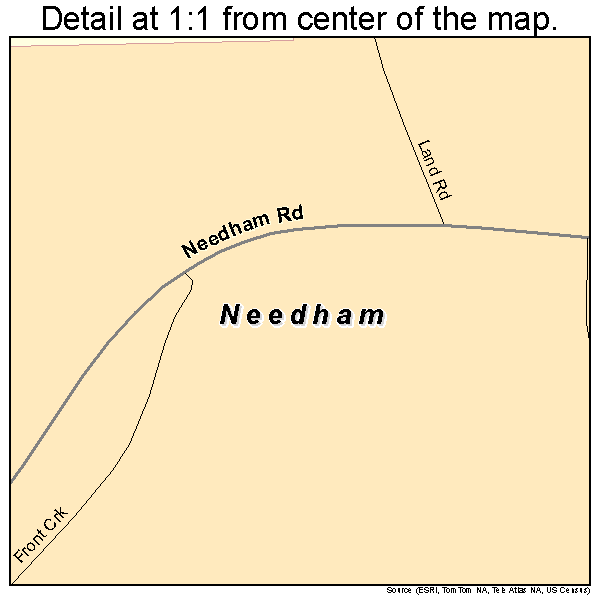 Needham, Alabama road map detail