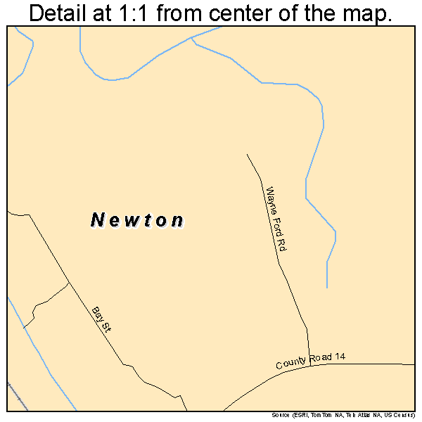 Newton, Alabama road map detail