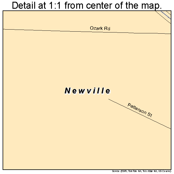 Newville, Alabama road map detail