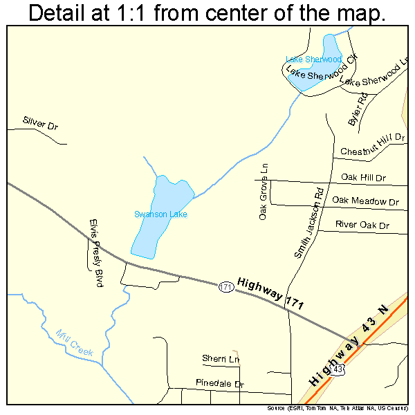 Northport, Alabama road map detail