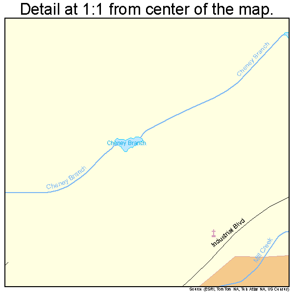 Oneonta, Alabama road map detail