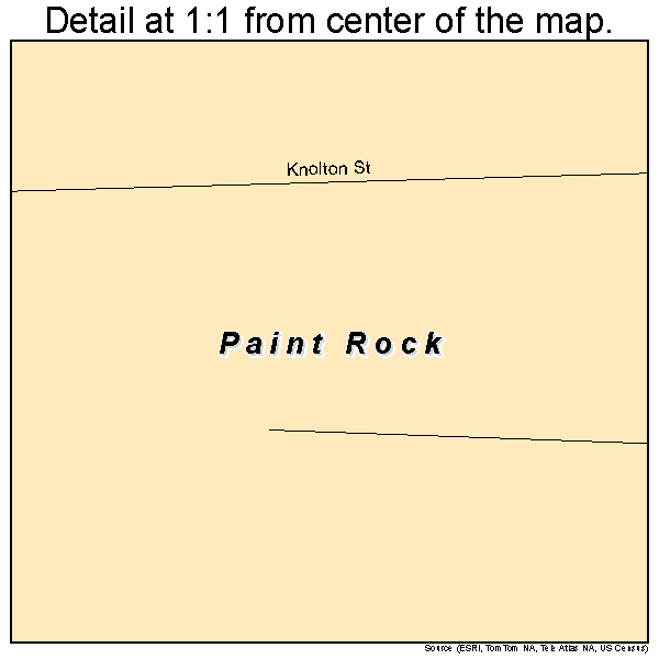 Paint Rock, Alabama road map detail