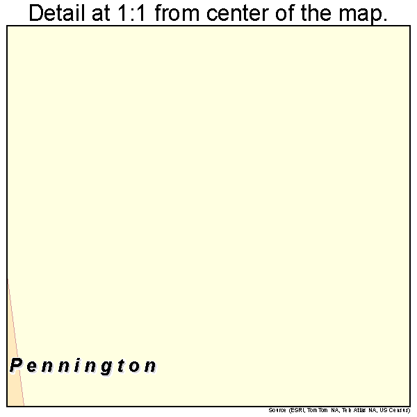 Pennington, Alabama road map detail