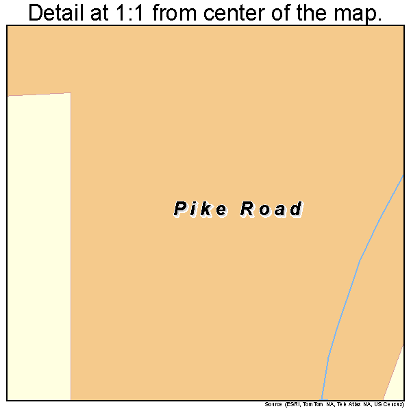 Pike Road, Alabama road map detail