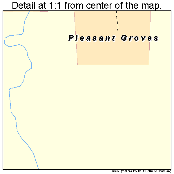 Pleasant Groves, Alabama road map detail