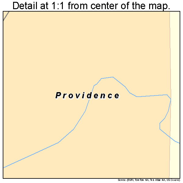 Providence, Alabama road map detail