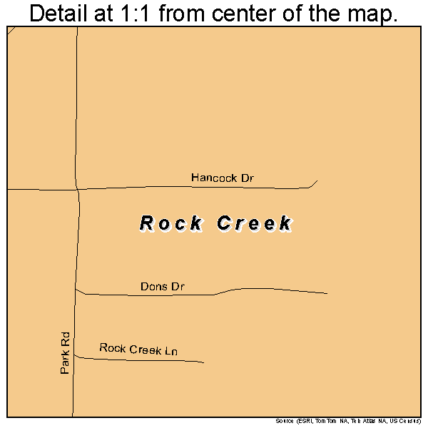 Rock Creek, Alabama road map detail