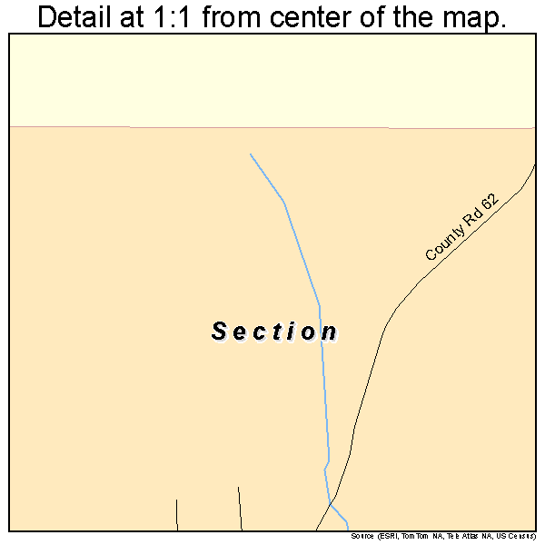 Section, Alabama road map detail