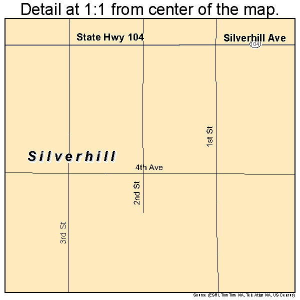 Silverhill, Alabama road map detail