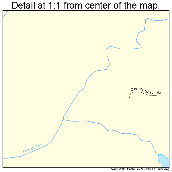 Skyline, Alabama road map detail