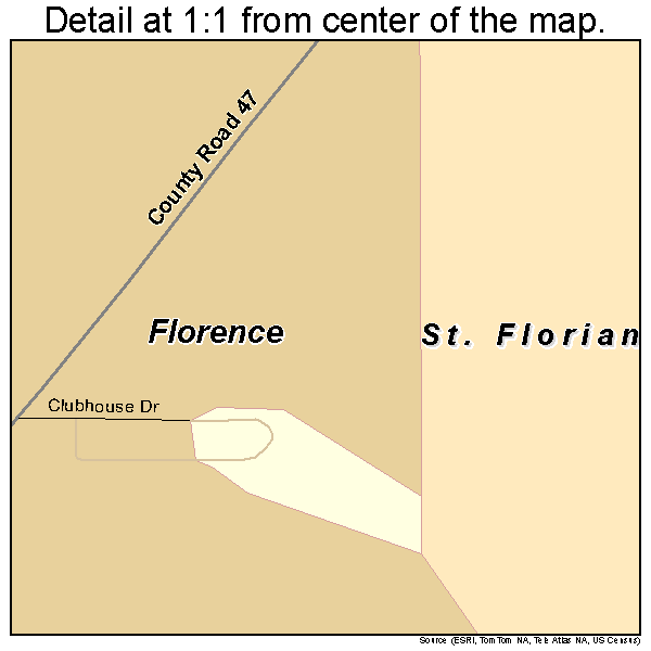 St. Florian, Alabama road map detail