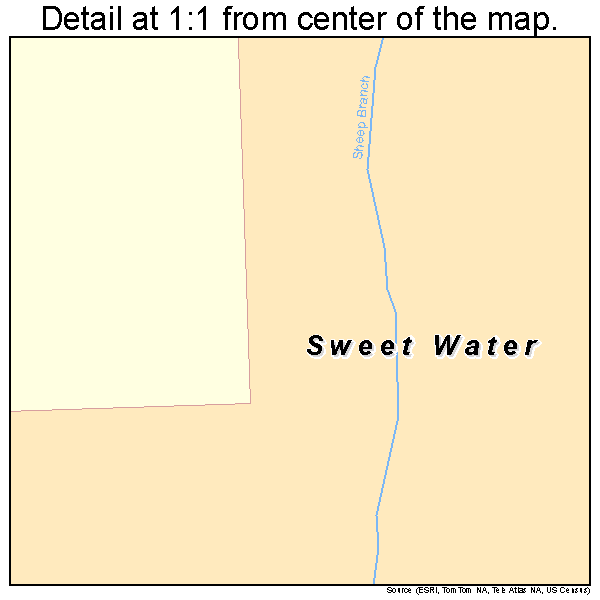 Sweet Water, Alabama road map detail