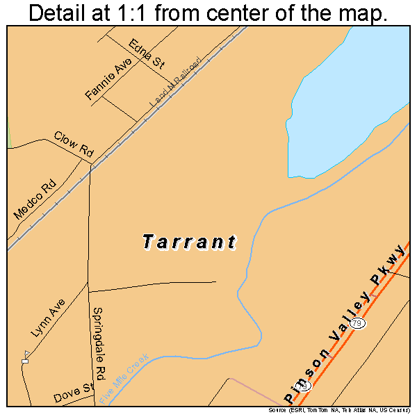 Tarrant, Alabama road map detail