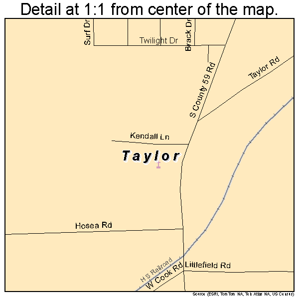 Taylor, Alabama road map detail