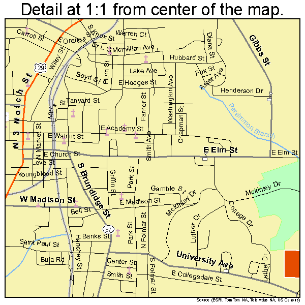 Troy, Alabama road map detail