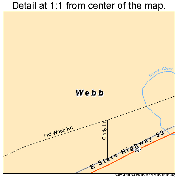 Webb, Alabama road map detail
