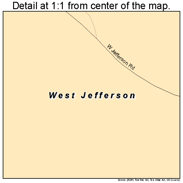 West Jefferson, Alabama road map detail