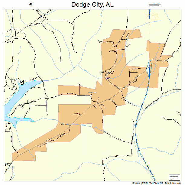 Dodge City, AL street map