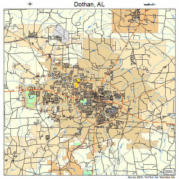 Dothan, AL street map
