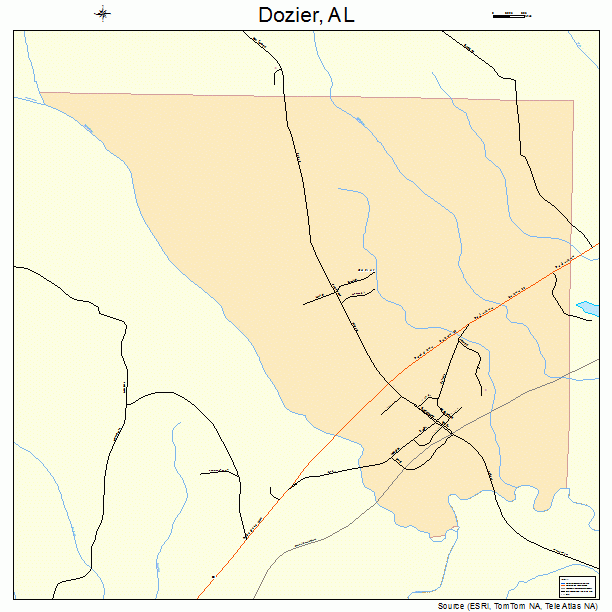 Dozier, AL street map