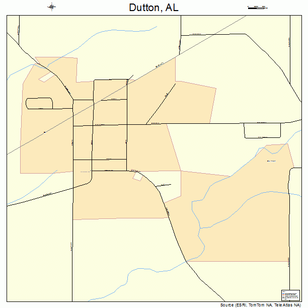 Dutton, AL street map