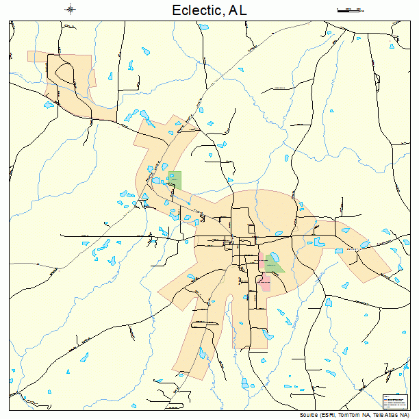 Eclectic, AL street map