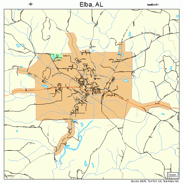 Elba, AL street map