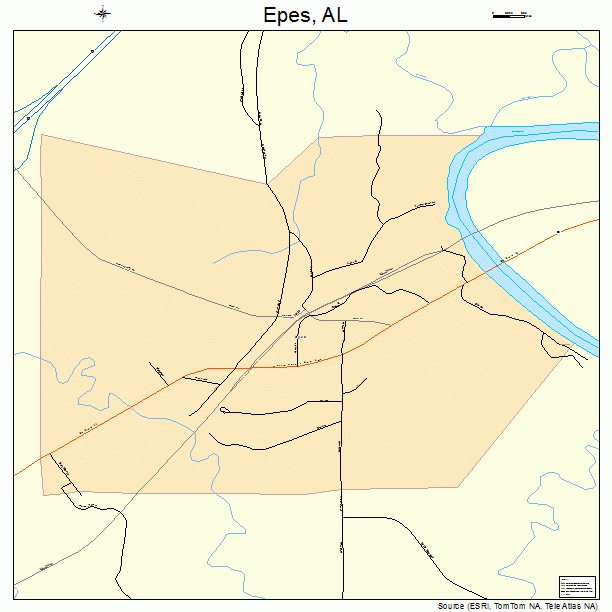 Epes, AL street map