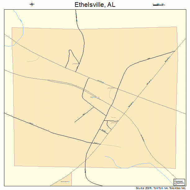 Ethelsville, AL street map