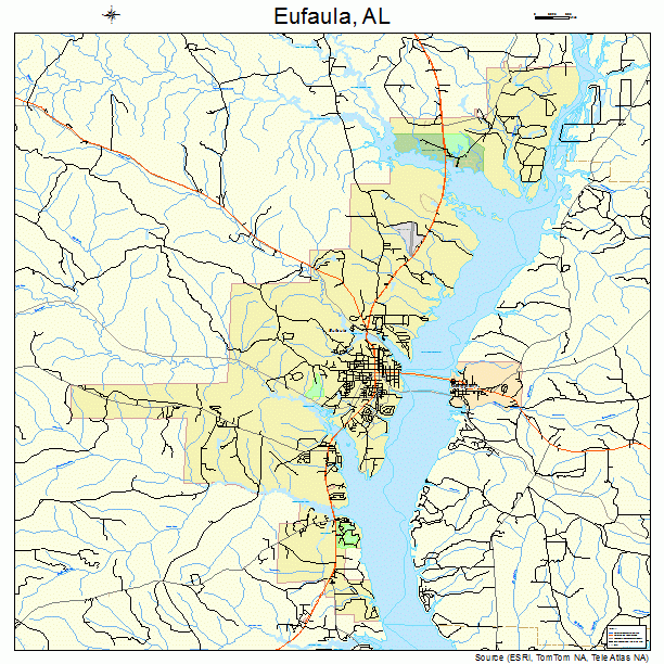 Eufaula, AL street map