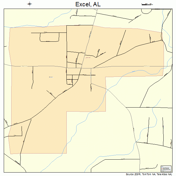 Excel, AL street map