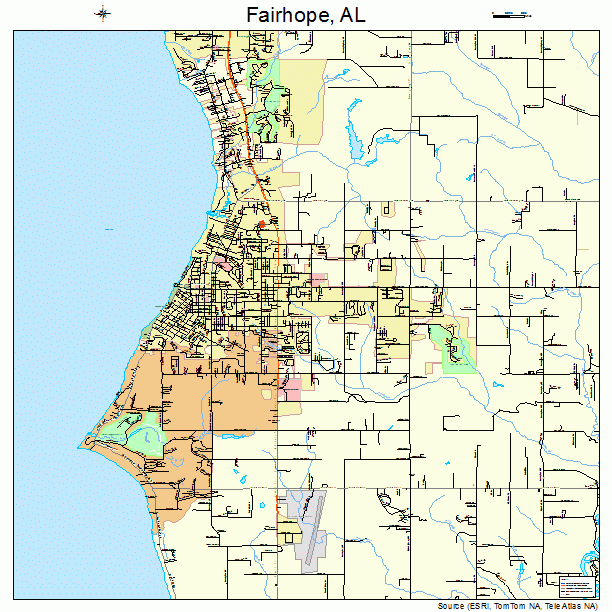 Fairhope, AL street map