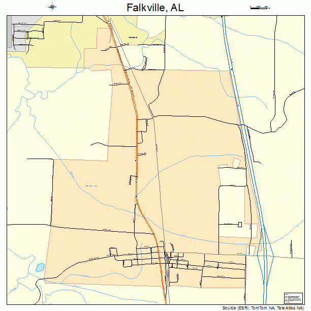 Falkville, AL street map