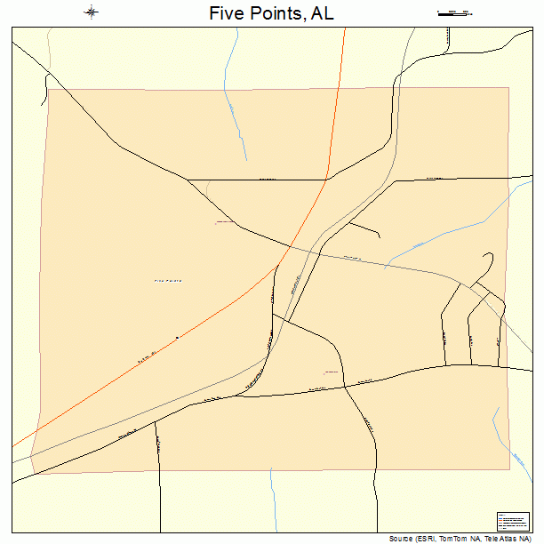 Five Points, AL street map