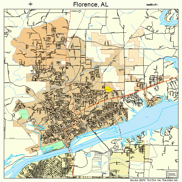 Florence, AL street map