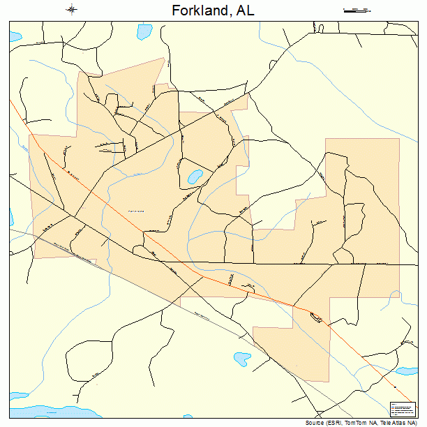 Forkland, AL street map