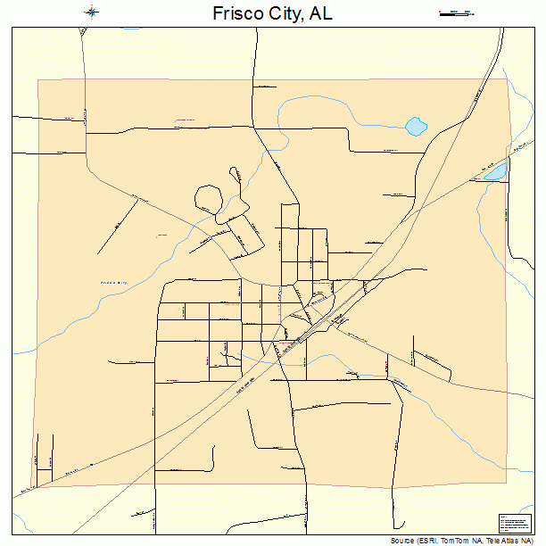 Frisco City, AL street map