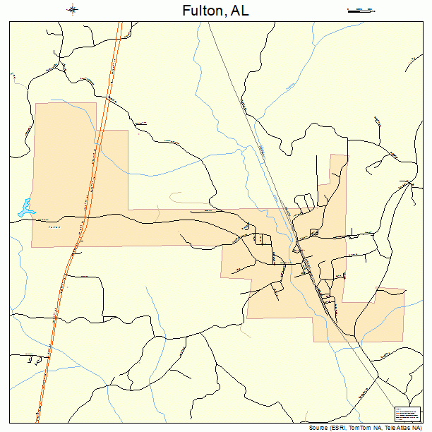 Fulton, AL street map