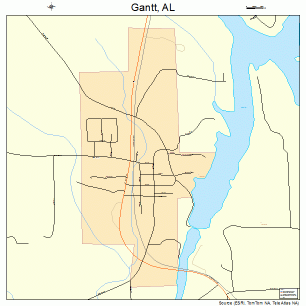 Gantt, AL street map