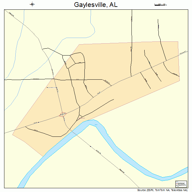Gaylesville, AL street map
