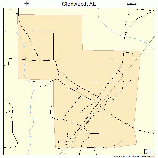 Glenwood, AL street map