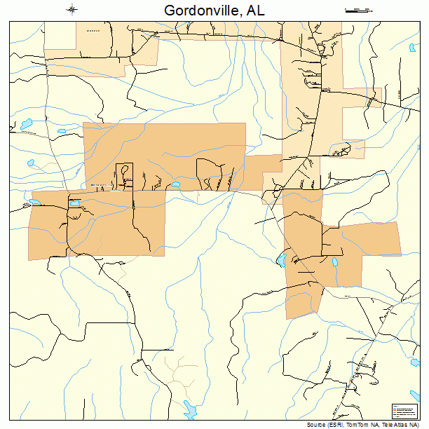 Gordonville, AL street map