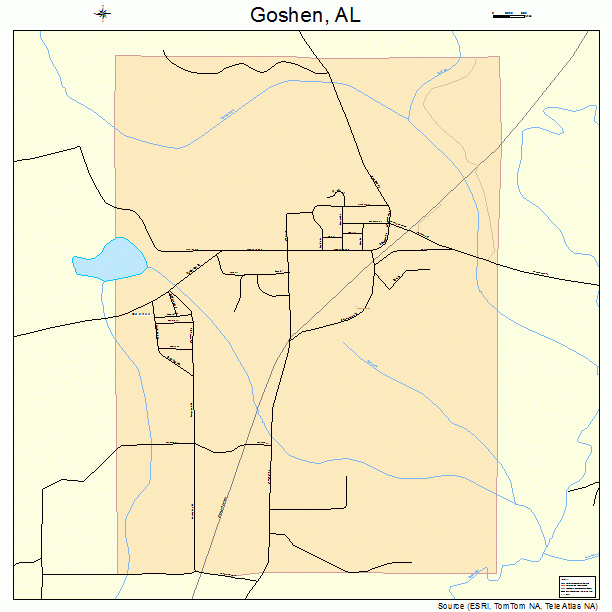 Goshen, AL street map