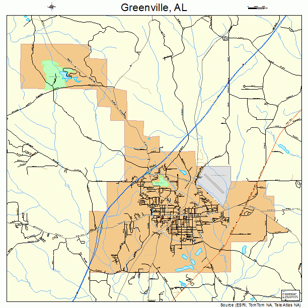 Greenville, AL street map