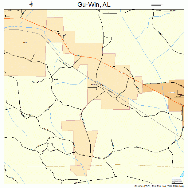 Gu-Win, AL street map