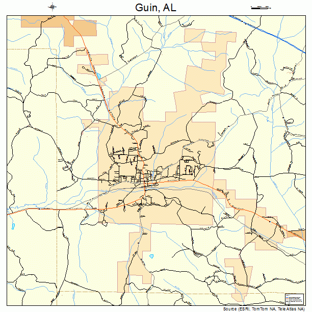 Guin, AL street map